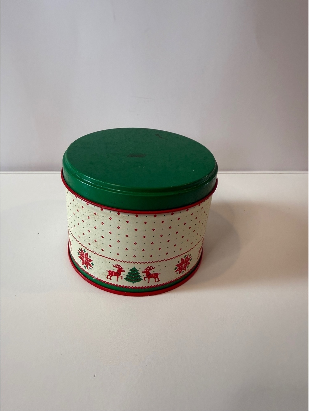 Vintage Potpourri Press Christmas Poinsettia Paper Coasters Full Tin Hong Kong